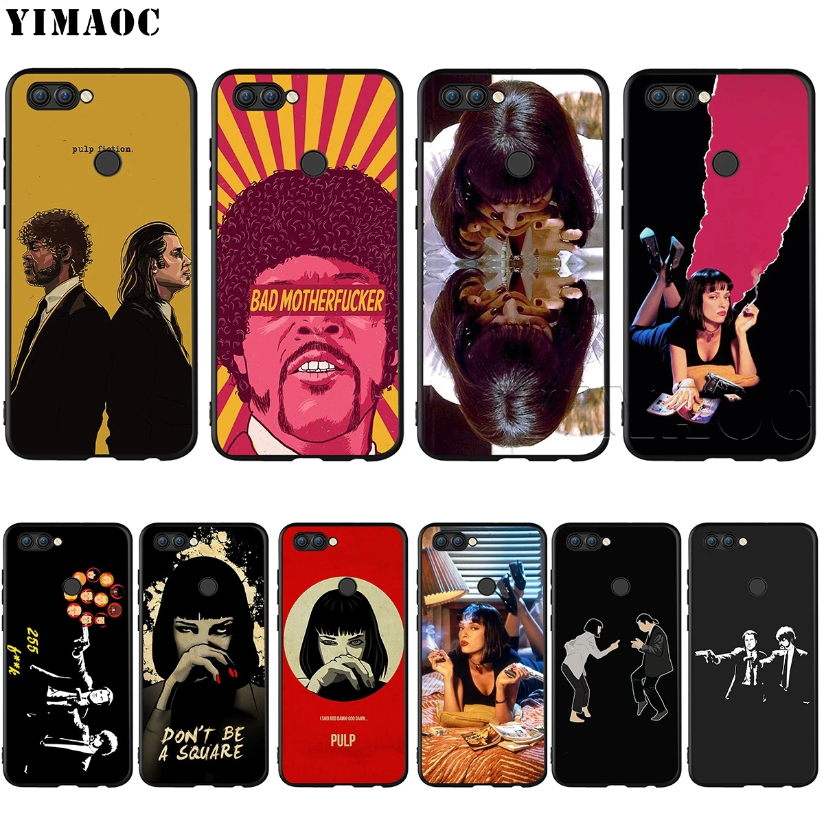 

YIMAOC Pulp Fiction Case for Huawei Mate 30 20 Honor Y7 7a 7c 8c 8x 9 10 Nova 3i 3 Lite Pro Y6 2018 P30 P smart