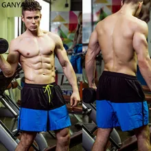 GANYANR бренд шорты для бега Для мужчин тренажерный зал Баскетбол Спортивная Леггинсы Теннис Волейбол Crossfit Training гей Сексуальная быстросохнущая
