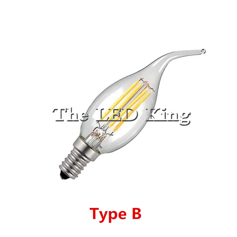 1 шт. светодиодная лампа накаливания E27 E14 6 Вт 12 220 В|led filament bulb e27|led filamentled |