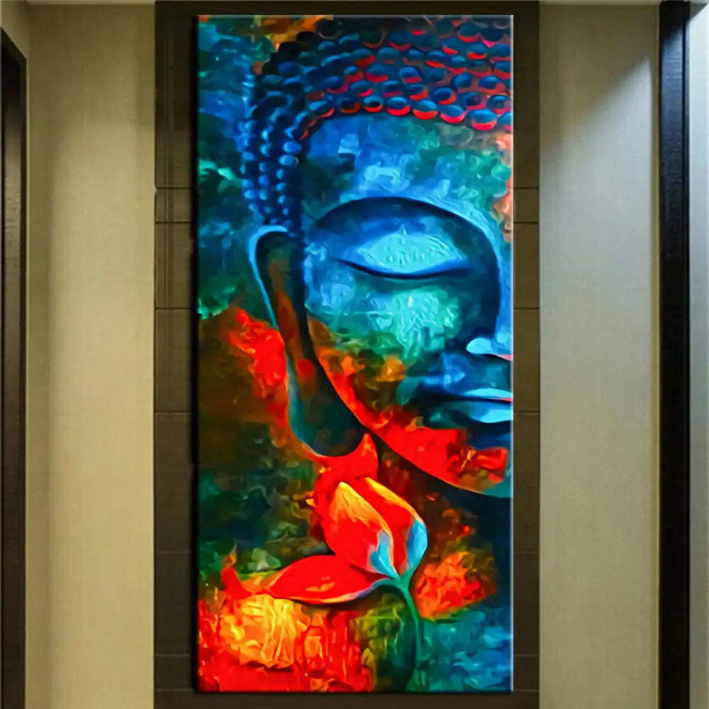 Arte Moderno De La Pared De Buda Pop En Lienzo Posters E Impresiones Coloridas Brillantes Budismo Retrato Lienzo Pinturas Para Cuadros De Sala Aliexpress
