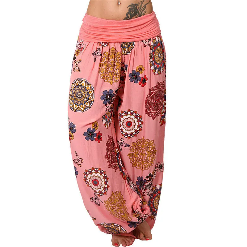 Bohemian Harem Pants Women Boho Print Oversized 5XL Trousers Loose High Waist Vintage Harem Sarouel Femme Pantalons Bohemian Harem Pants Women Boho Print Oversized 5XL Trousers Loose High Waist Vintage Harem Sarouel Femme Pantalons