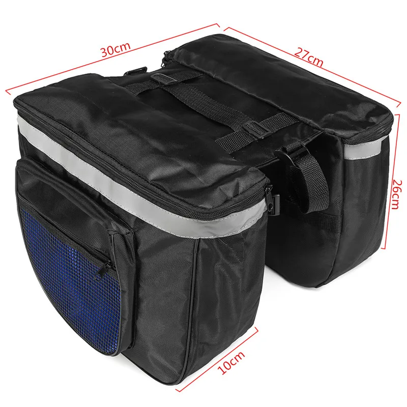 Sale 20L Bicycle Rear Rack Seat Saddle Bag Cycling Bike Pannier Tail Storage Pouch Red/Blue/Black Reflective Binding Design Durable 4 Sale 20L Bicycle Rear Rack Seat Saddle Bag Cycling Bike Pannier Tail Storage Pouch Red/Blue/Black Reflective Binding Design Durable 4