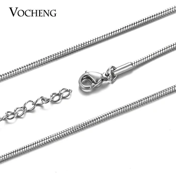 

20PCS/lot Vocheng Snake Chain Stainless Steel Necklace 40cm 45cm Thickness 1.5mm DIY Jewelry with Lobster Clasp VC-246*20