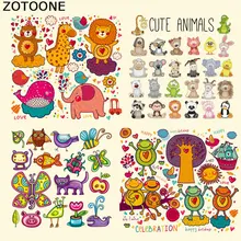 ZOTOONE милый мультфильм животных железа на теплопередачи патчи для детской одежды бабочка DIY полосы аппликация на футболку пользовательские наклейки