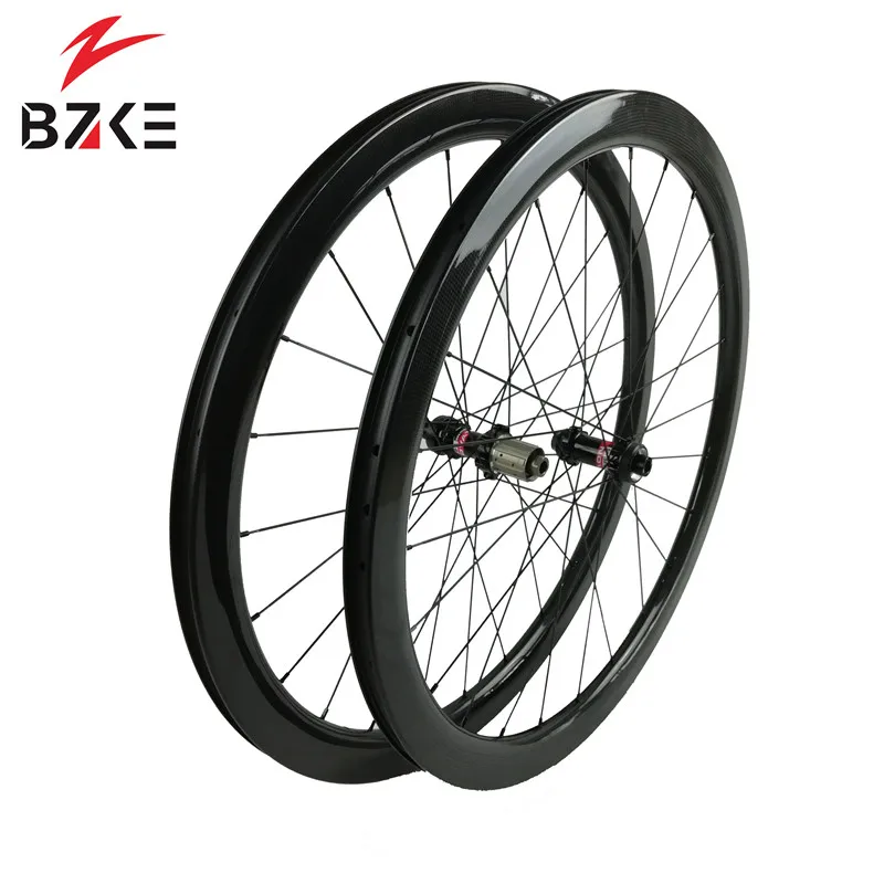 

BZKE carbon road wheels 50mm depth 700C carbon disc wheels road bike carbon wheelset tubeless novatec hubs 6 bolts center lock