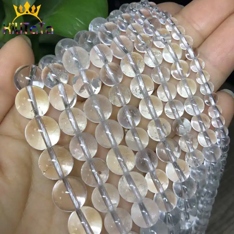 

Clear Quartz Crystals Stone Beads Round Natural Loose Spacer Beads For Jewelry Making DIY Bracelet Necklace 15'' 4/6/8/10/12mm