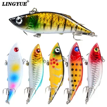 

1PCS Hard VIB Fishing Lure 8CM/10G 3D Eyes Crankbaits Sinking Wide Profile Tight Wiggle Tackle