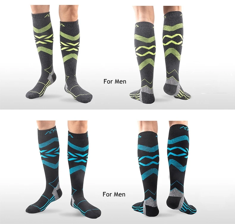 Санто уличные термальные Лыжные носки из мериносовой шерсти для мужчин и женщин Зимние гетры для ног электрические носки согревающие носки термоноски