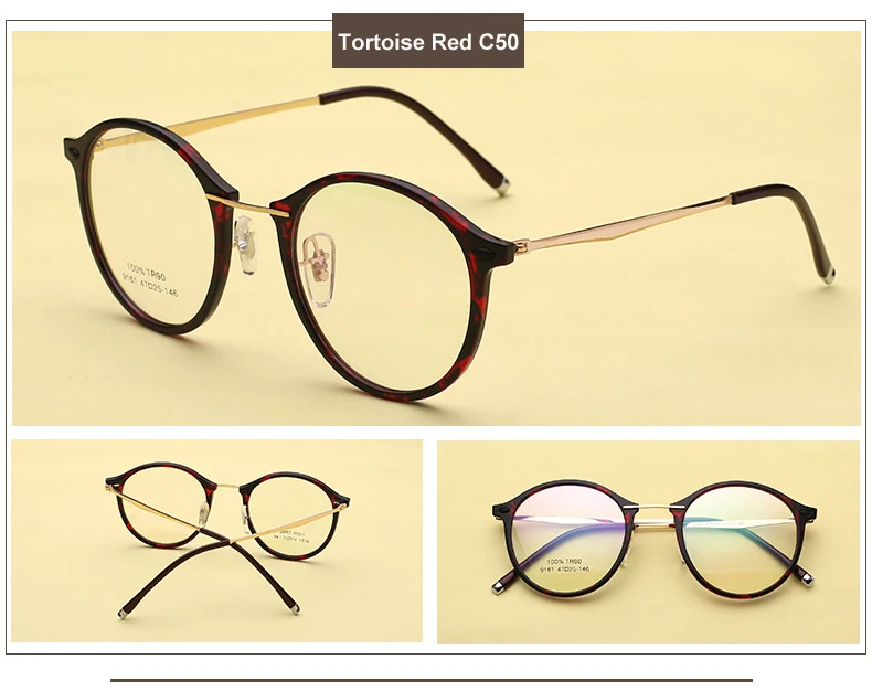 Марка Дизайн Мода компьютер Оптические Frame очки Винтаж очки Tr90 металла рецепт Очки ясно очки