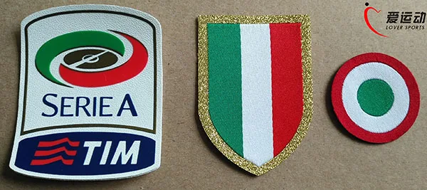 15 16 Серия A Набор нашивок силиконовая + красная coppa Italia круглая нагрудная