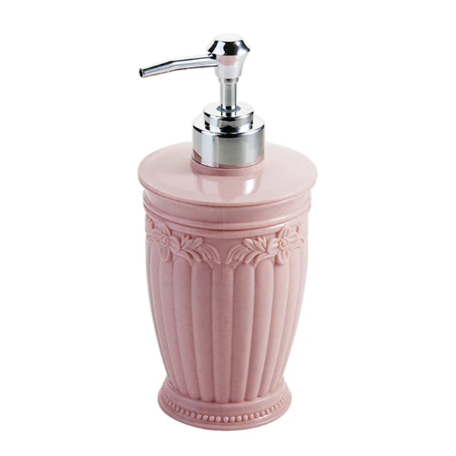 400 мл дозатор жидкого мыла, насос для ванной комнаты, гель для душа, шампунь, контейнер, пресс-бутылки, дозатор мыла для рук, для кухонной раковины - Цвет: Round Pink