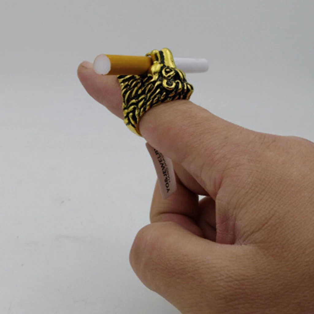 MagiDeal Elegant Lady Smoker Smoking Cigarette Holder Finger Ring Clip Holder for Nicotine Hand Free