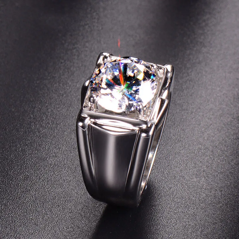 9 K золото Moissanite алмаз мужское кольцо D Цвет VVS с национальным сертификатом MO-0h25