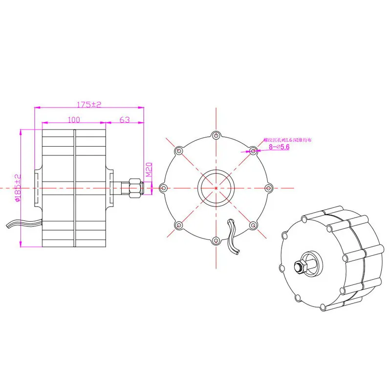 600 Вт AC24V/48 В низкая скорость вращения, постоянный магнит, генератор, ветряной генератор, генератор с низким оборотом в минуту, PMG