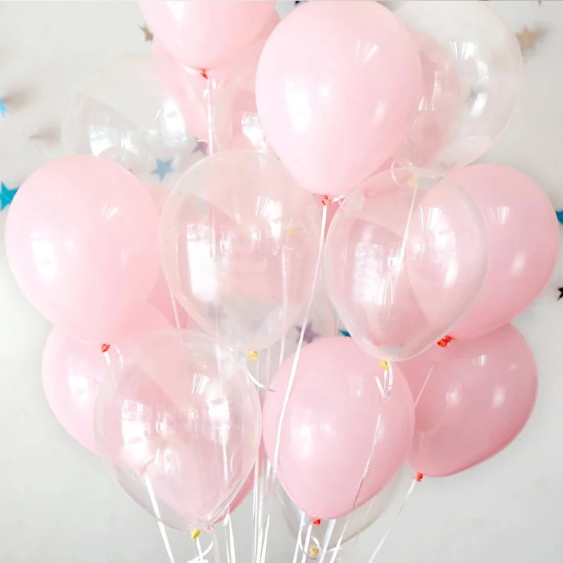 30Pcs-lot-2-3g-Pink-Clear-White-2-8g-Transparent-Balloons-Latex-Helium-Float-Birthday-Party