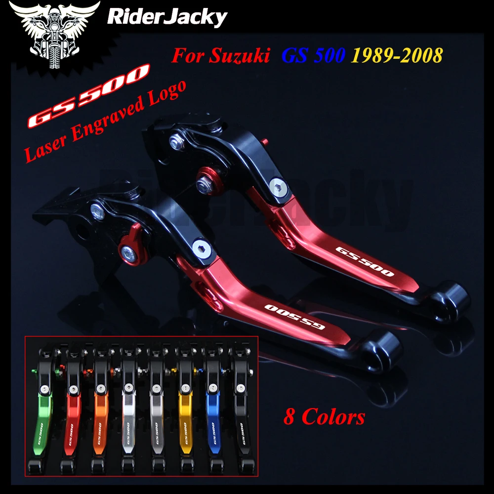 

Red+Black Motorcycle Accessories CNC Adjustable Brake Clutch Levers For Suzuki GS 500 1989-2008 2002 2003 2004 2005 2006 2007
