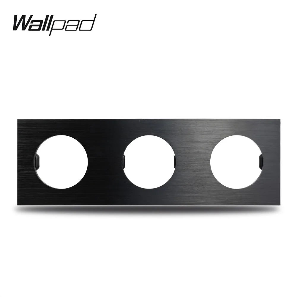 Wallpad L6 черный тройной настенный выключатель с 3 клавишами алюминиевая