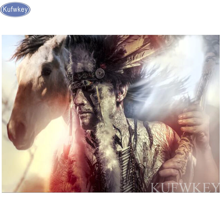 

Native Indian men horse Stickers,Full,Diamond Embroidery,5D,Diamond Painting,Cross Stitch,3D,Diamond Mosaic,Needlework,Crafts