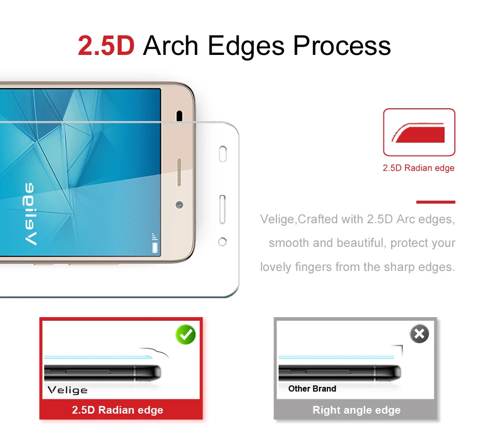 2 Pack Velige Tempered Glass Screen Protector For Huawei Honor 5C 5 C Honor5C 2.5D 9H Protective Glass Film (8)
