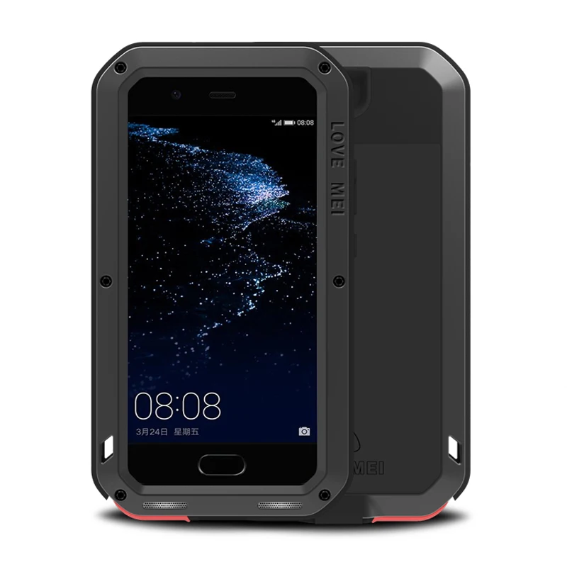 

With Gorilla Tempered Glass Metal Cover sFor Huawei P10 Case Armor Shockproof 360 Full Body Protective For Huawei P10 Plus Case