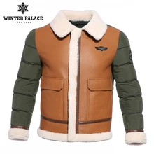 Костюм воротник зимняя куртка мужчины Многоцветный куртка-пуховик мужчины бренды дубленка молодой стиль Мужские куртки-бомберы