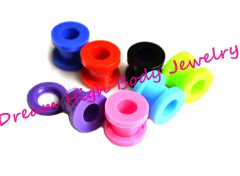 

HENGKE Neon Flesh Tunnel UV Acrylic EAR PLUGS 8Colors in stock 2-12mm Wholesale Body Piercing Fancy Ear Expander Taper stretche
