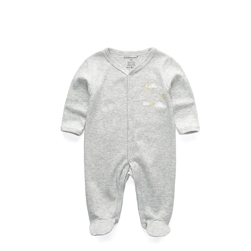 Комбинезон с рисунком для новорожденных; хлопковый комбинезон для маленьких мальчиков и девочек; детская пижама
