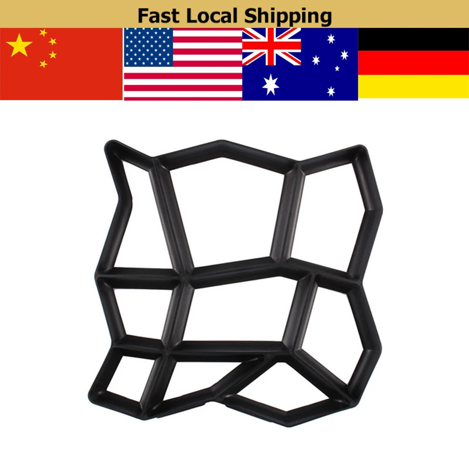 

Irregular 9 Grids Garden Path Maker Mold Paving Cement Brick Paving Stone Mould Courtyard Ornament Stone Road Auxiliary Tool