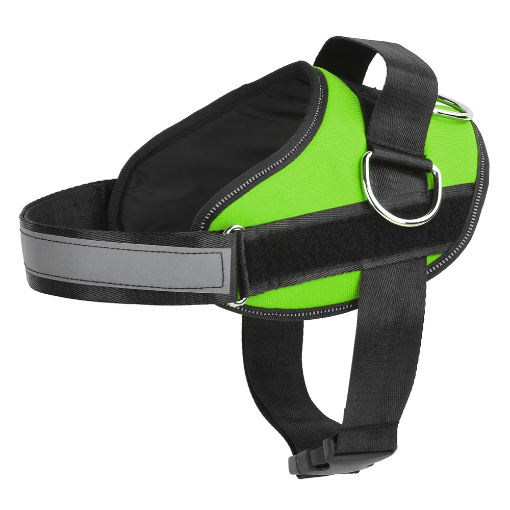 

Adjustable Dog Harness Pink Harness Outdoor Vest with Easy Control Handle Hook Front Reflective Straps No More Tugging Choking