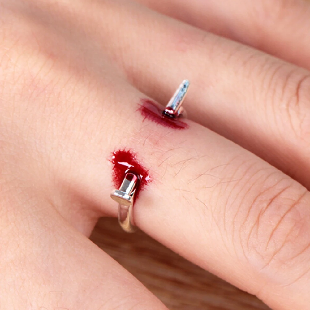 1 шт., регулируемое кольцо на ногти для Хэллоуина, креативное, унисекс, ужасное кольцо на палец, простой стиль, для Хэллоуина, вечерние, для женщин, подарки