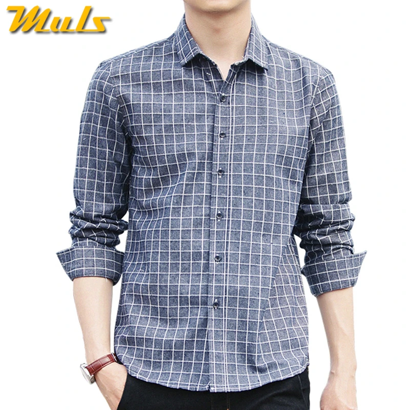 Рубашка мужская клетчатая с длинным рукавом 4 цвета|plaid shirt men|shirt men long sleevemale |