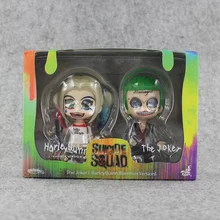 2pcs lot Hot movie Suicide Squad Harley Quinn Joker PVC figure font b toy b font