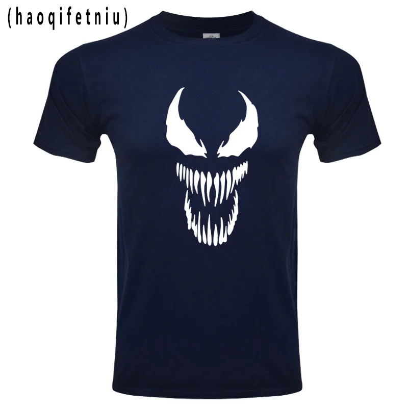 Мужская хлопковая футболка европейского размера Venom Оригинальная Черная