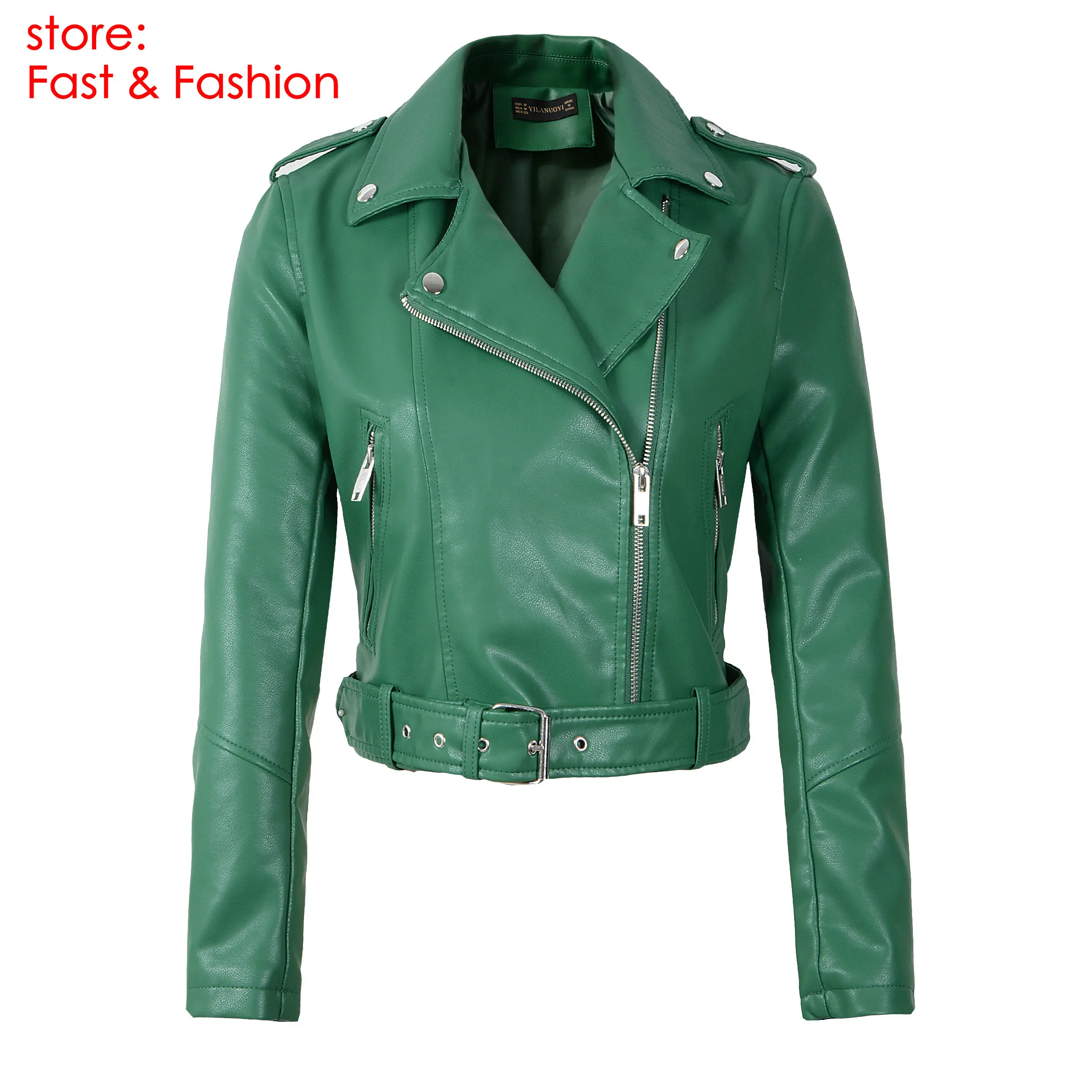 

2019 New Fashion Women Casual Autumn Winter Faux Soft Leather Jackets and Coats Lady PU Long Sleeve Zippers Motorcycle Outerwear