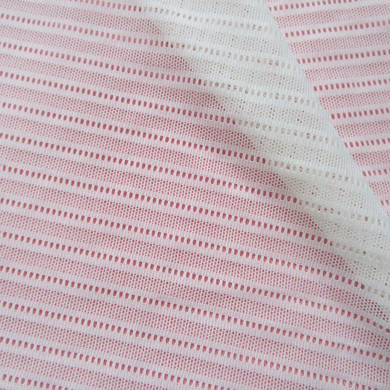 

Fashion striped black stretch thin mesh fabric high quality sexy lingerie soft nylon french casual patchwork shirt lace fabric