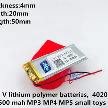 3,7 V полимерная батарея Blue Devils V3 применимо 402050 042050 500 мА/ч, MP3 MP4 MP5 X19MP3 батарея