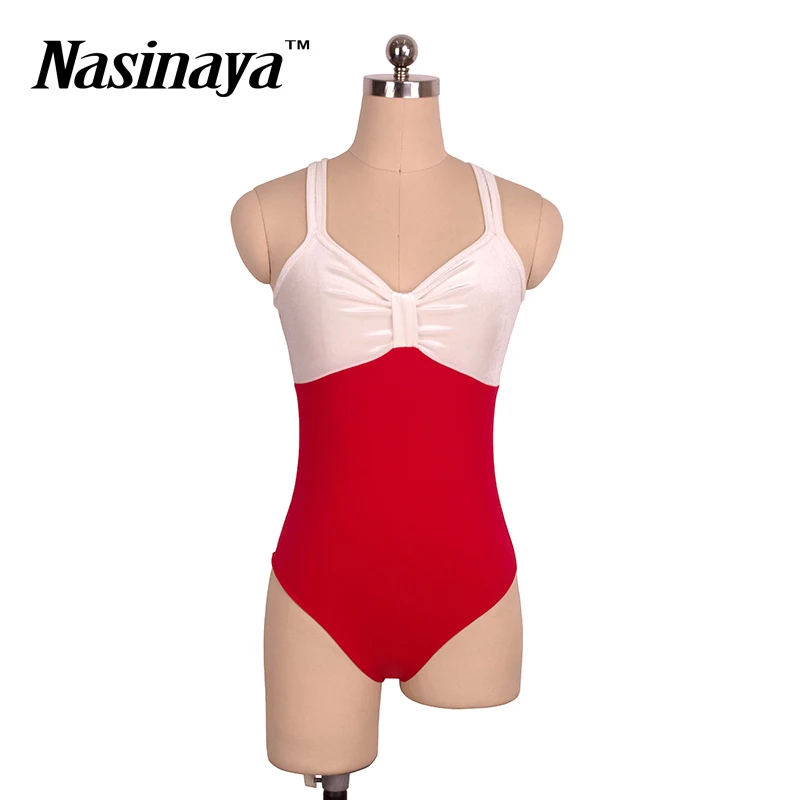 

3 Colors Woman Gymnastics Wear Leotard Fitness Ballet Dance Costume Adult Training Clothing Basic Models Velvet