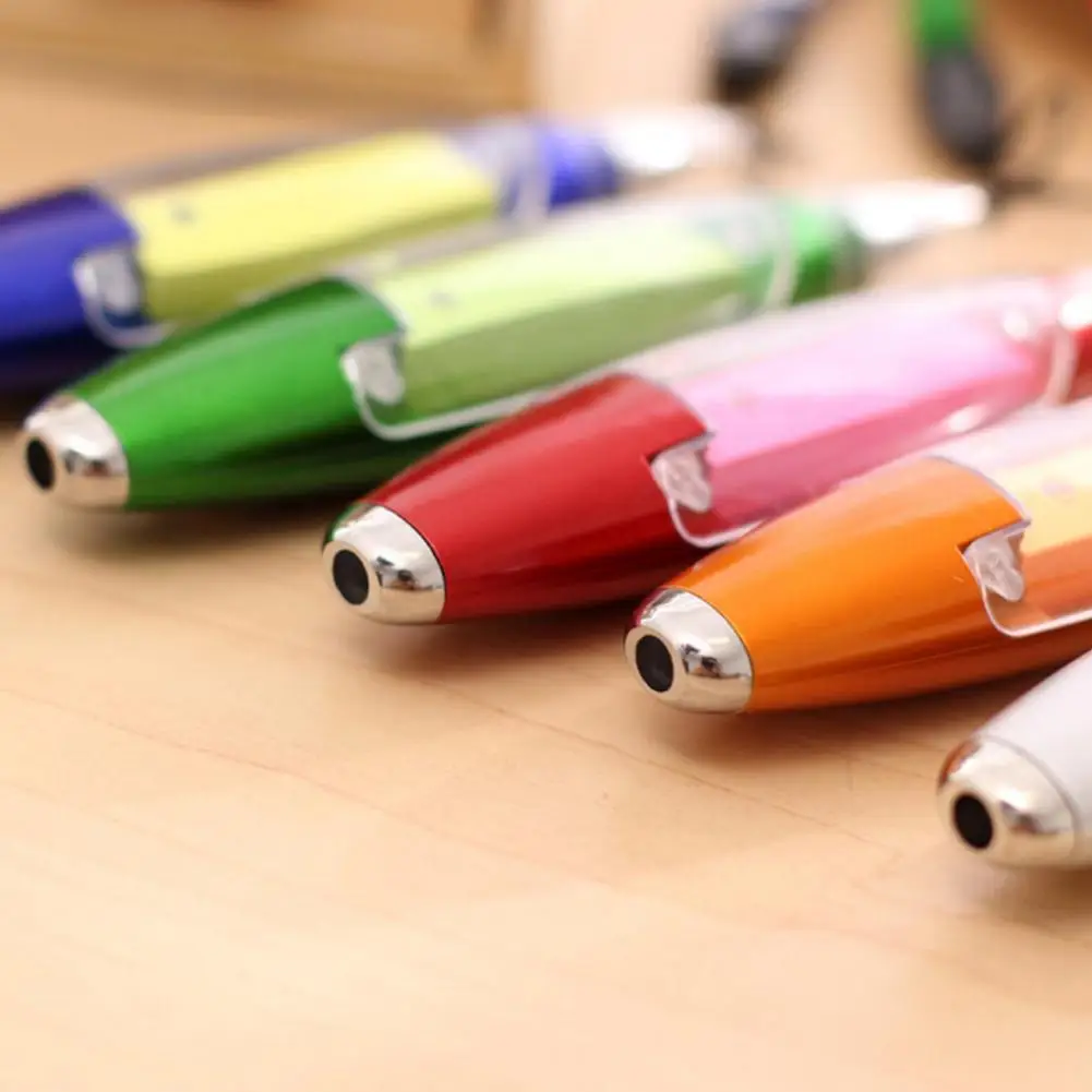 1Pc Creative Multifunction Ballpoint Pens With Note Paper Cute Led Light Pen With Lanyard Stationery For Office School Writing