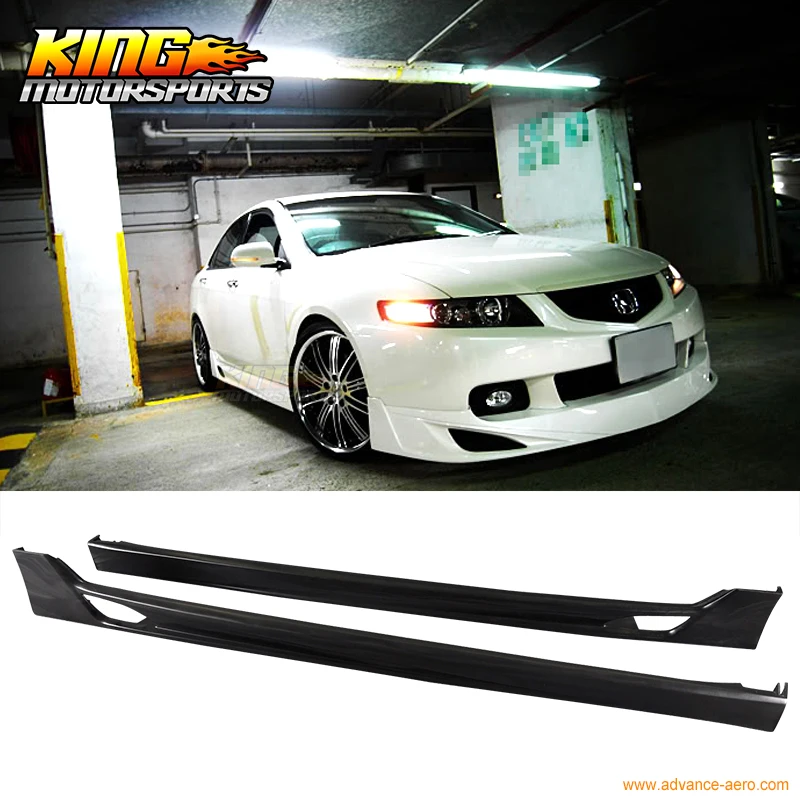 

For 04 05 06 07 08 Acura TSX PU Poly Urethane Side Skirts Pair Bodykit