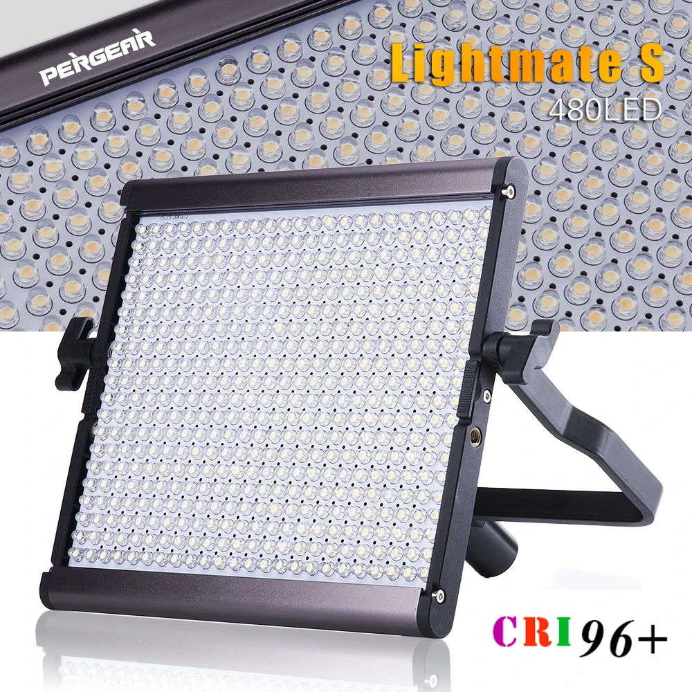 

Pergear Lightmate S 480 Led Video Light Panel Ultra-thin CRI 96+ 5500K Dimmeable LED Flat Panel Studio Video Light Photography