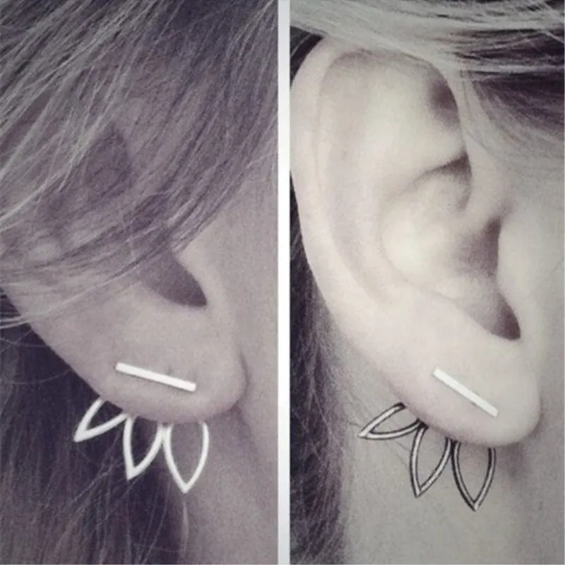 

Simple goddess 3 leaf type stud earrings jewelry jewelry jewelry selling women's gifts