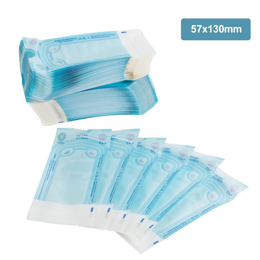 200PCS 57*130MM Self Sealing Sterilization Pouch Disposable Dental