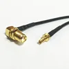 New SMA Female Jack nut Right Angle To CRC9 Straight Male Plug  RG174 Cable Wire 20CM 8
