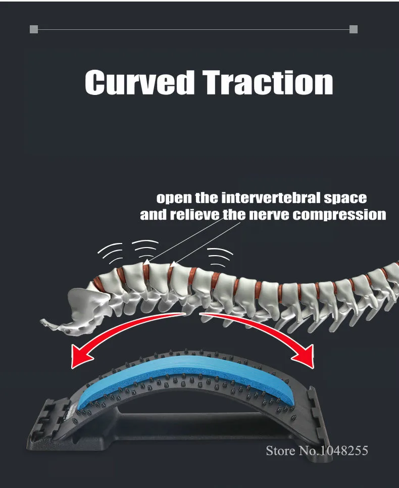 Мини-устройство для растяжения спины, поясничные Носилки поддержки, боль в позвоночнике, облегчение боли в спине