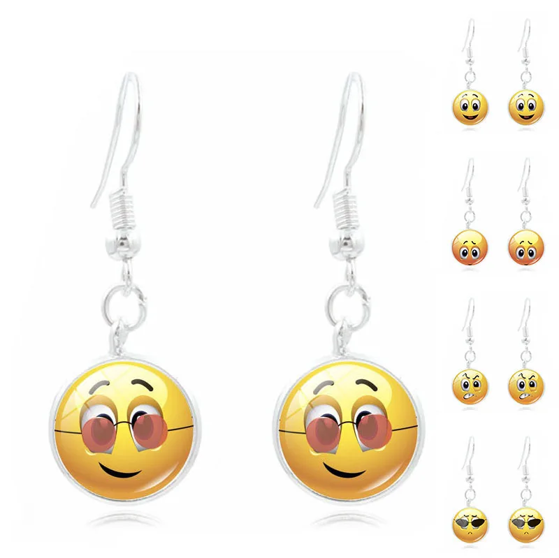 

2018 New Fashion Emoji Dangle Earrings for Women Girls