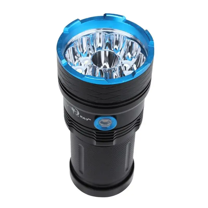

XM-L T6 LED Flashlight IPX-8 Waterproof Outdoor Emergency Torches 13000LM Hard Light Hiking Fishing Flashlight