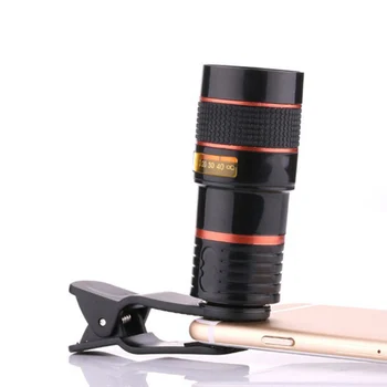 

8x 12x Mobile Phone Lens Clip Optical Zoom Telescope Lens HD Smartphone Camera Lens for iPhone X Xs MAX XR 8 for Samsung S8 S9
