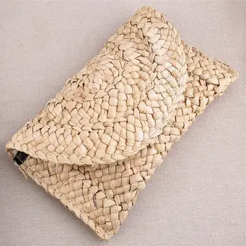 

2019 Newest Hot Fashion Girls Women Summer Lovely Retro Straw Knitted Handbag For Phone Key Money Beach Long Bag Day Clutches