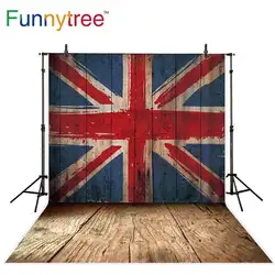 Funnytree флаг фотографии фон Соединенные Kindom Винтаж деревянный флаг празднование фото фон Фотофон фотосессия ткань