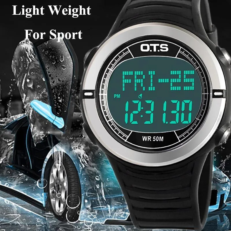 2019 новые продукты рекомендуется OTS 7019 Циферблат Открытый Альпинизм водостойкие мужские электронные часы